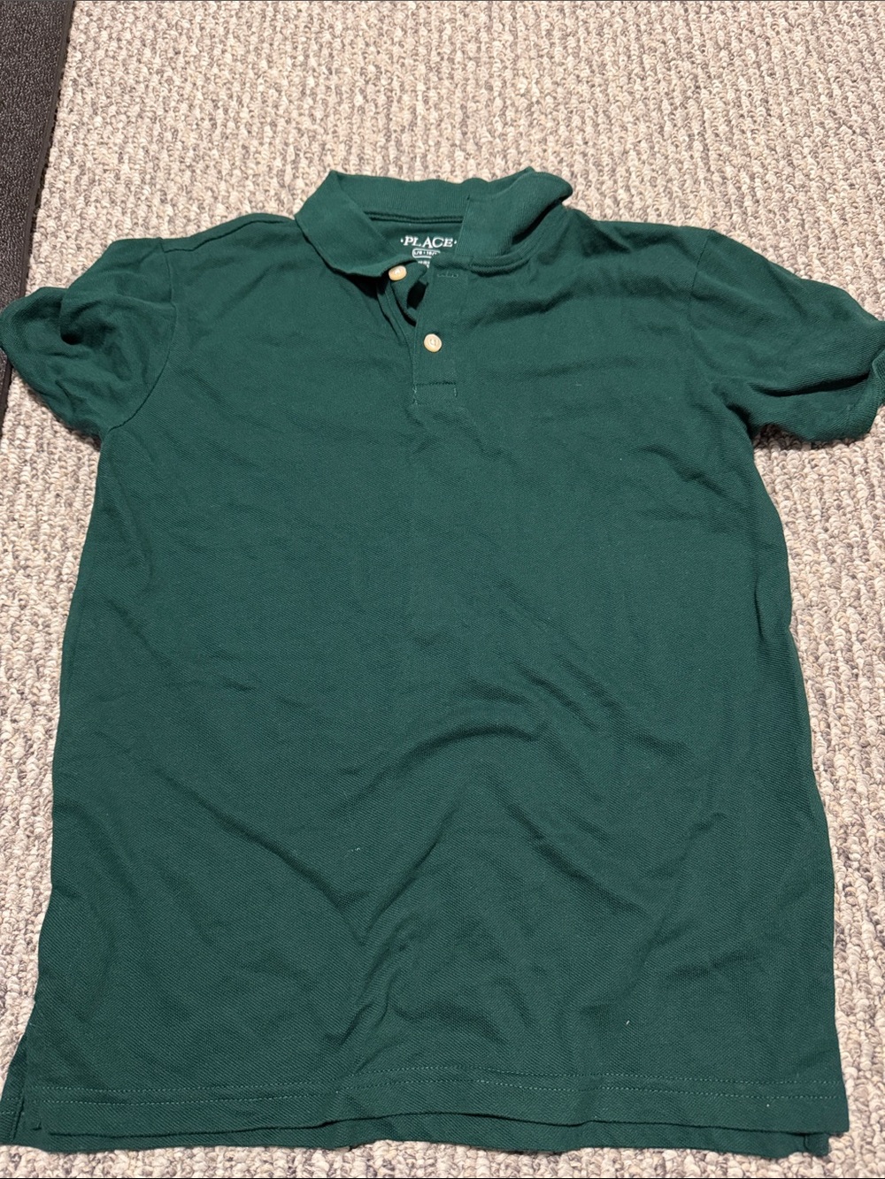 The Children's Place Dark Green Polo Shirt with Button Placket